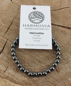 Bracelet Hematite - Perles 6mm, 1 pièce